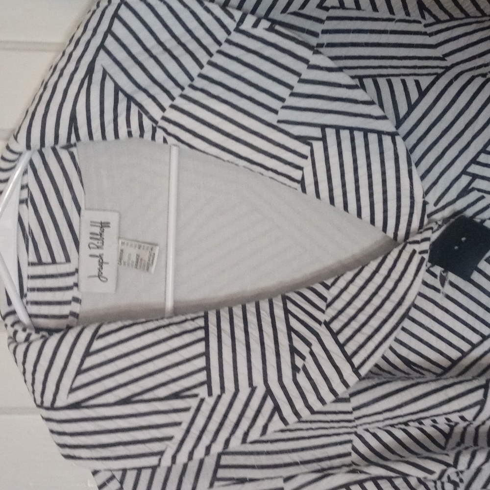 Joseph Ribkoff Black and White Striped Jacket - Picture 7 of 15